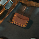 Artistic Design Two Sided, Leather threaded, Free Moving wallet