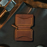 Artistic Design Two Sided, Leather threaded, Free Moving wallet