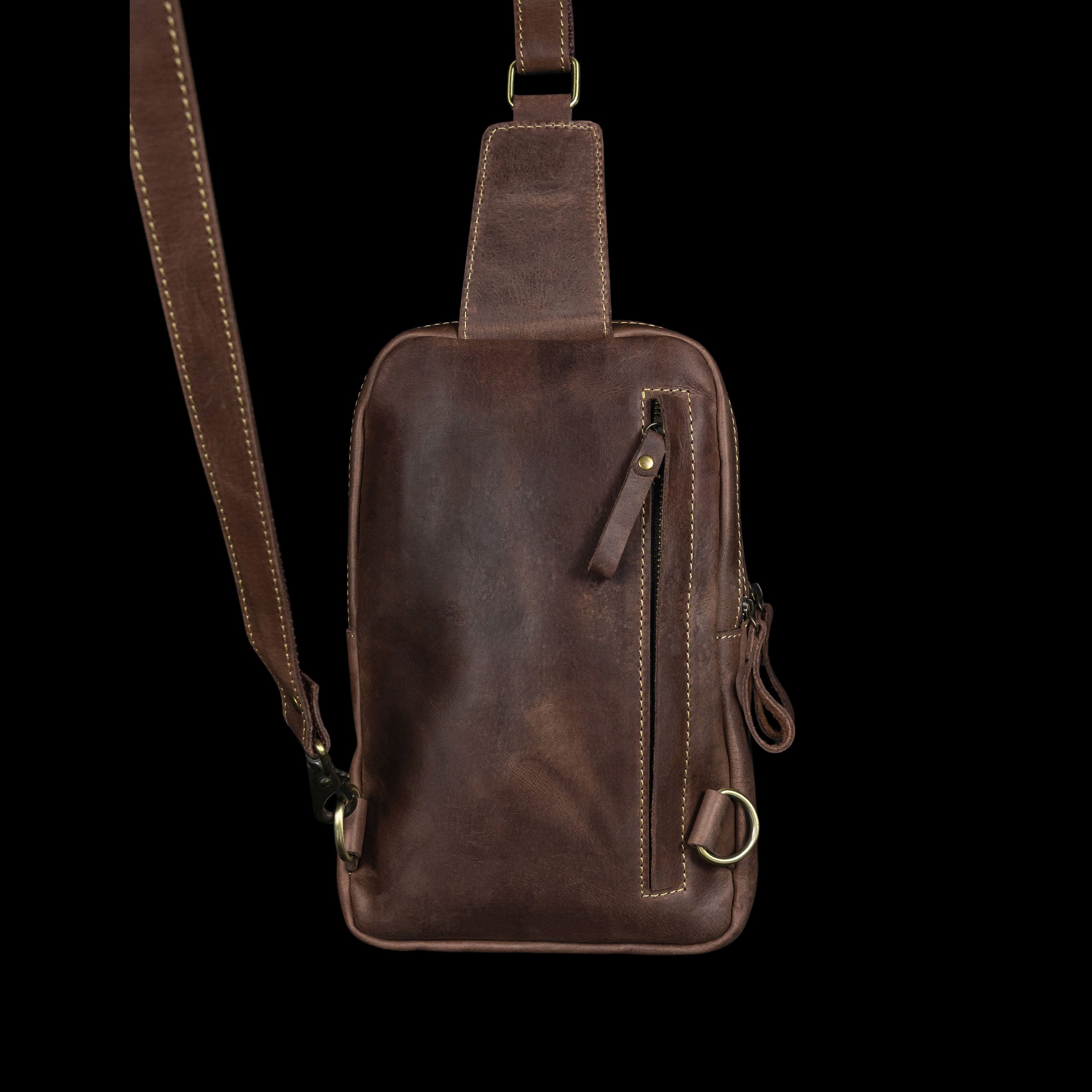 Crosser Vertical Leather Crossbody Bag
