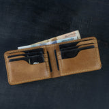 Traditional Bifold Men Wallet 8 Pockets