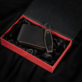 Leather Wallet & Keychain Gift Set