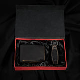 Leather Wallet & Keychain Gift Set