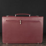 Modern Heritage Briefcase: Premium Burgundy Leather Office Bag