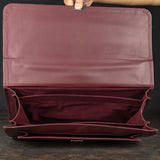 Modern Heritage Briefcase: Premium Burgundy Leather Office Bag