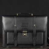 Heritage Leather Briefcase – Onyx Black
