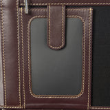 Executive Genuine Leather Zippered Portfolio & Document Organizer