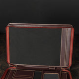 Executive Genuine Leather Zippered Portfolio & Document Organizer