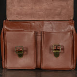 Multi-Pocket Leather Field Bag