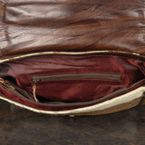 Cowhide Messenger: Authentic Hair-on-Hide Briefcase