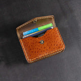 Bulk Cards Holder With Ostrich Pattern (Tan)