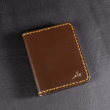 Futuristic Handmade Leather Card Wallet