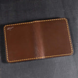 Futuristic Handmade Leather Card Wallet