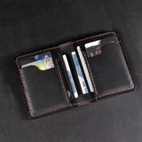 Futuristic Handmade Leather Card Wallet