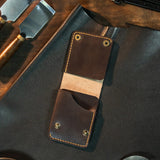 Flap Wallet Flat Cash Button Lock Flap Wallet
