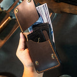 Flap Wallet Flat Cash Button Lock Flap Wallet