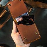 Flap Wallet Flat Cash Button Lock Flap Wallet