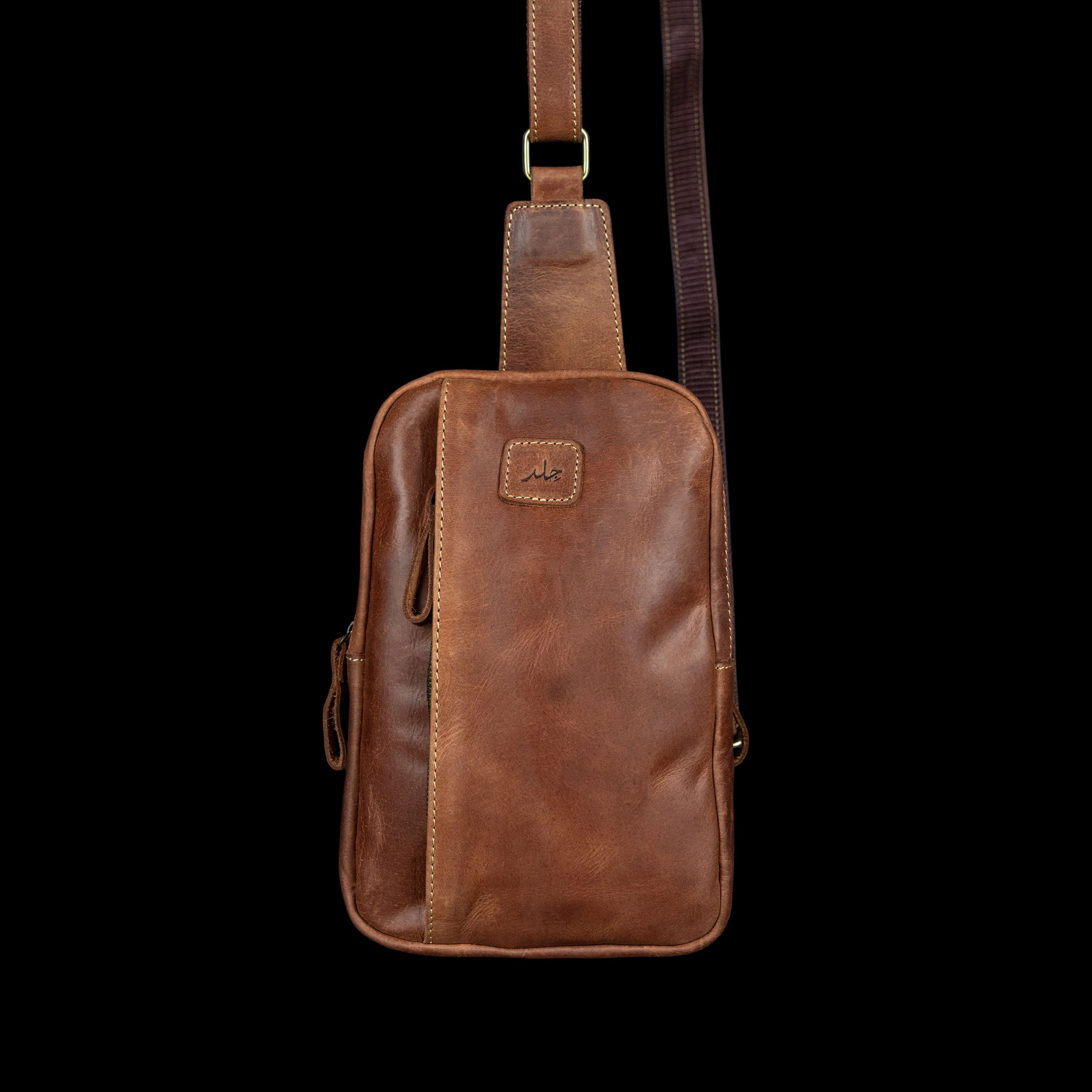 Crosser Vertical Leather Crossbody Bag
