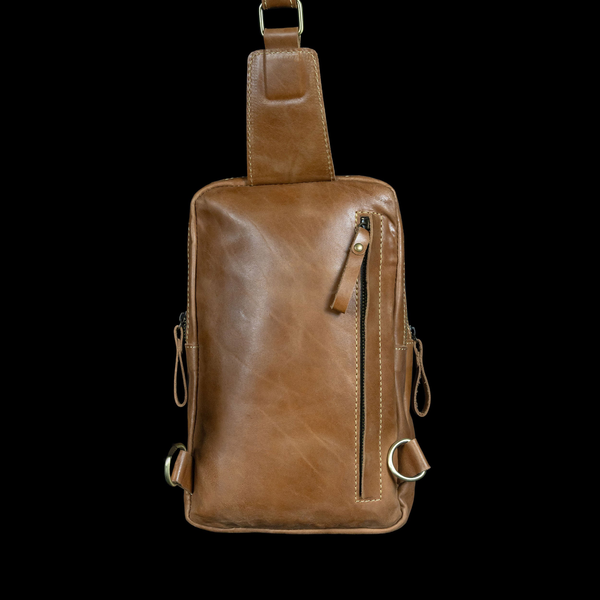 Crosser Vertical Leather Crossbody Bag