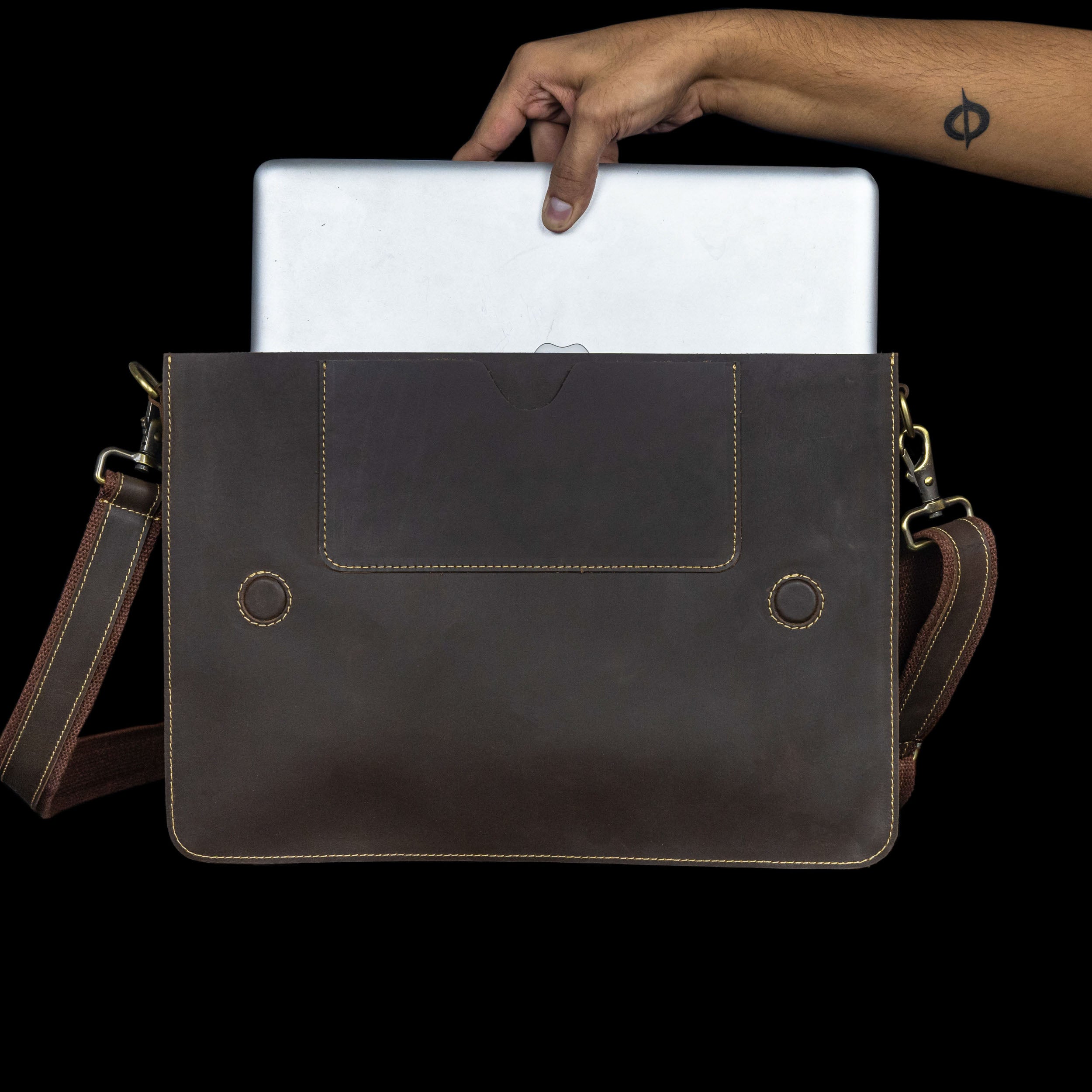 Laptag 16" - Leather Laptop Bag