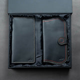 Agora - Unisex Leather Long Wallet Gift Set