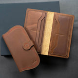 Agora - Unisex Leather Long Wallet Gift Set