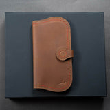 Agora - Unisex Leather Long Wallet Gift Set