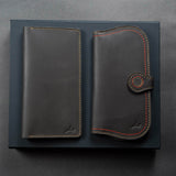 Agora - Unisex Leather Long Wallet Gift Set