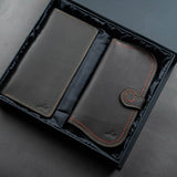 Agora - Unisex Leather Long Wallet Gift Set