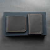 Bambish - Men's Leather Wallet & Card Holder Gift Set