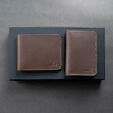 Bambish - Men's Leather Wallet & Card Holder Gift Set