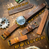 Smartwatch 20mm Strap - Leather Watch Band